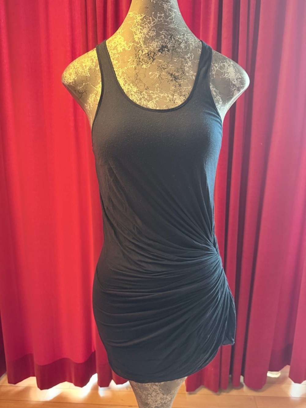 Haider Ackermann Navy Tank Dress with Ruched side